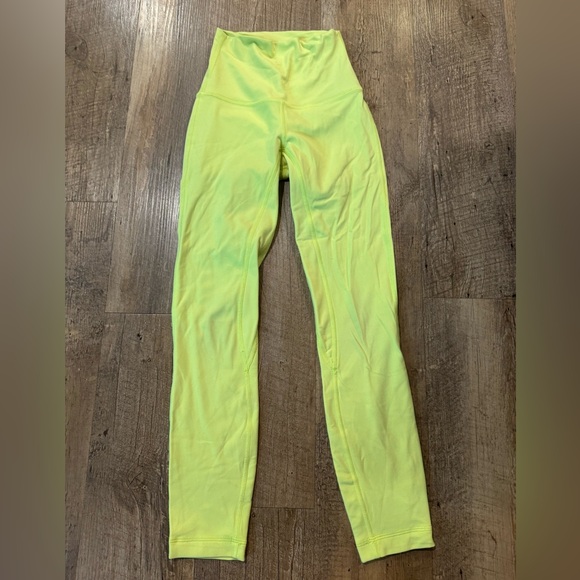 Lululemon Align Neon Yellow High-Waisted Leggings 0 - Picture 1 of 3